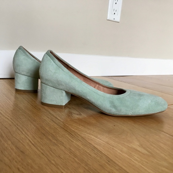 Anthropologie Shoes - Suede Jeffrey Campbell Bitsie Heels, Mint Green